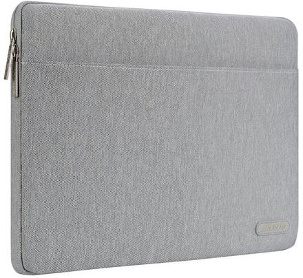 Luxe Laptophoes Grijs met Buitenvak | 13 inch | Ritssluiting | Laptop Accessoires